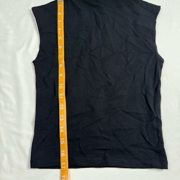 NWT Madewell Funnelneck Cropped Muscle Tee Black sz XXS Stretch Minimal Classic - Picture 7 of 9